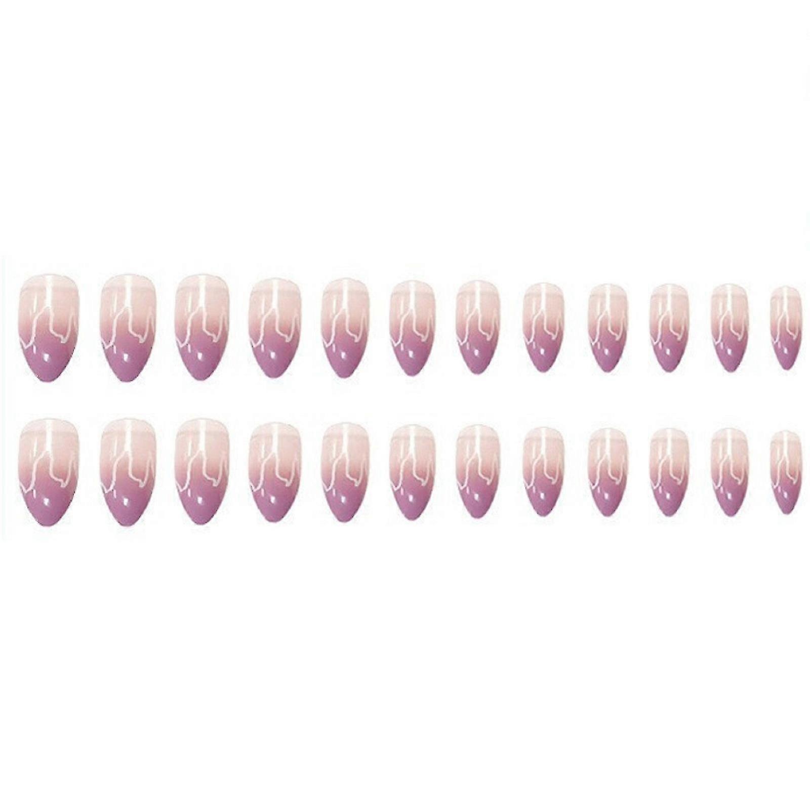 24 stuks nagelnagels Vlam Ballet Draag nagels afgewerkte nepnagels verwijderbaar