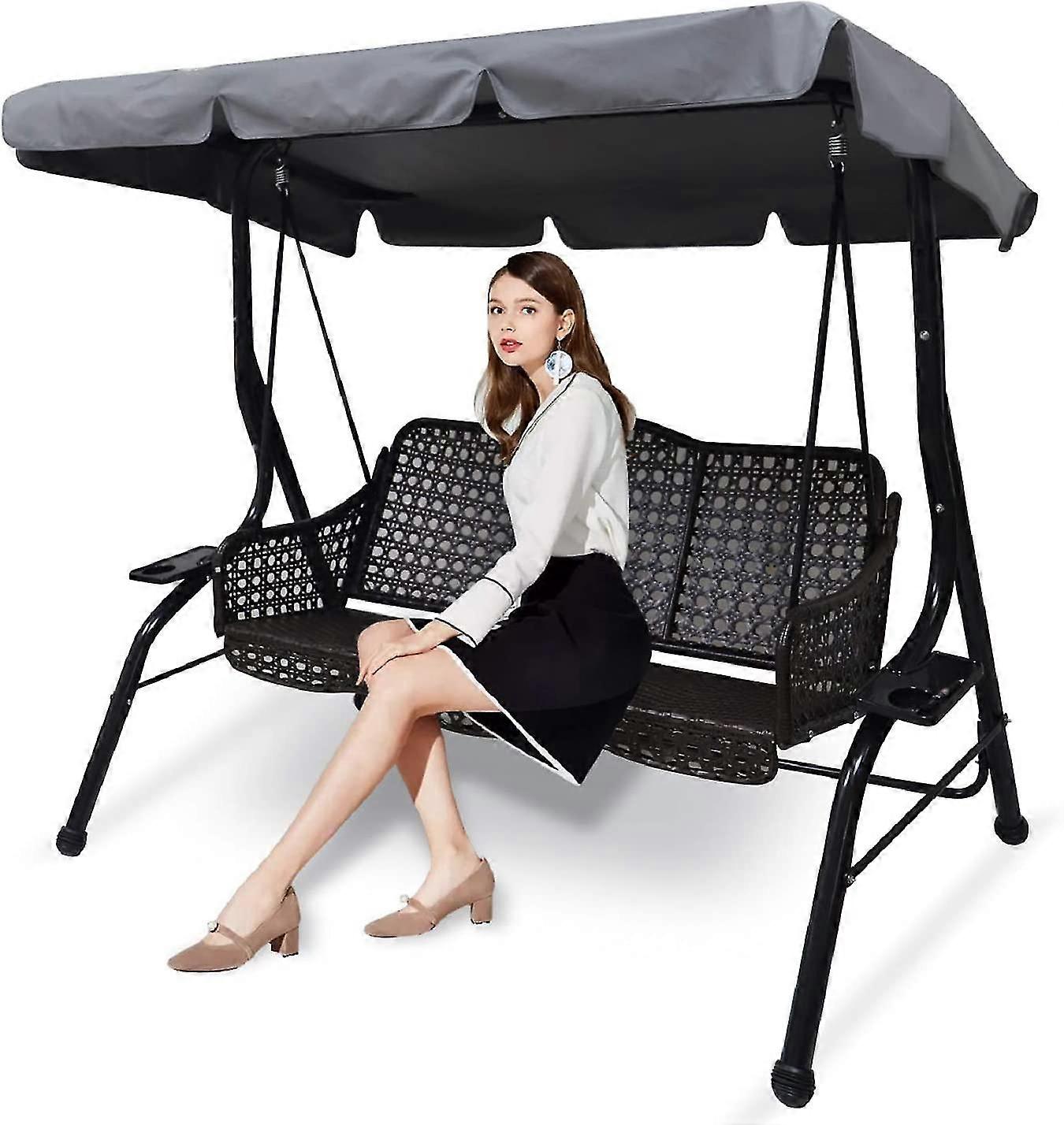 Replacement Canopy For 3 Seater Garden Swing Seat, Universal Replacement Canopy For Outdoor Garden Swing Seat, Waterproof Uv Protection Replacement Sw