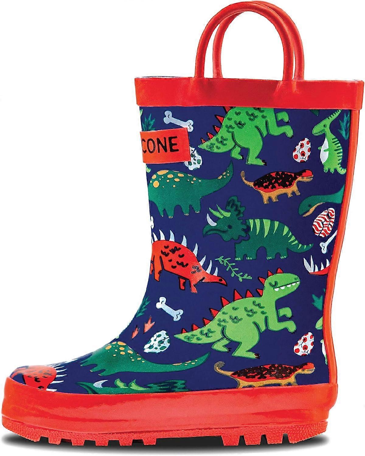 rain boots, easy to put on and take off, interesting pattern, solid color, suitable for toddlers and children red 32