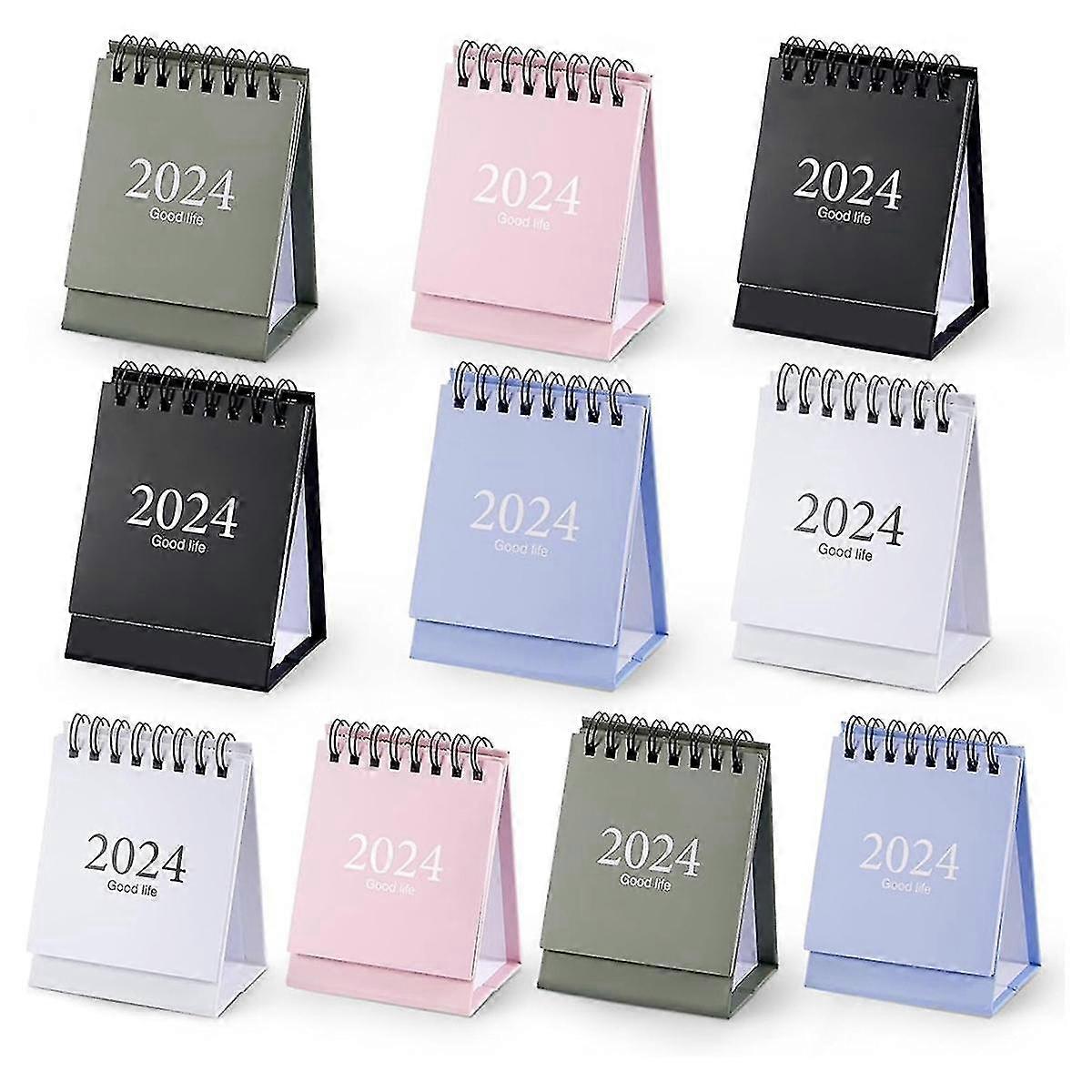 10 Pcs Mini Desk Calendar 2024, Mini Desk Calendar 2023-2024 - Runs From Oct 2023 Until Dec 2024, Small Desktop Calendar