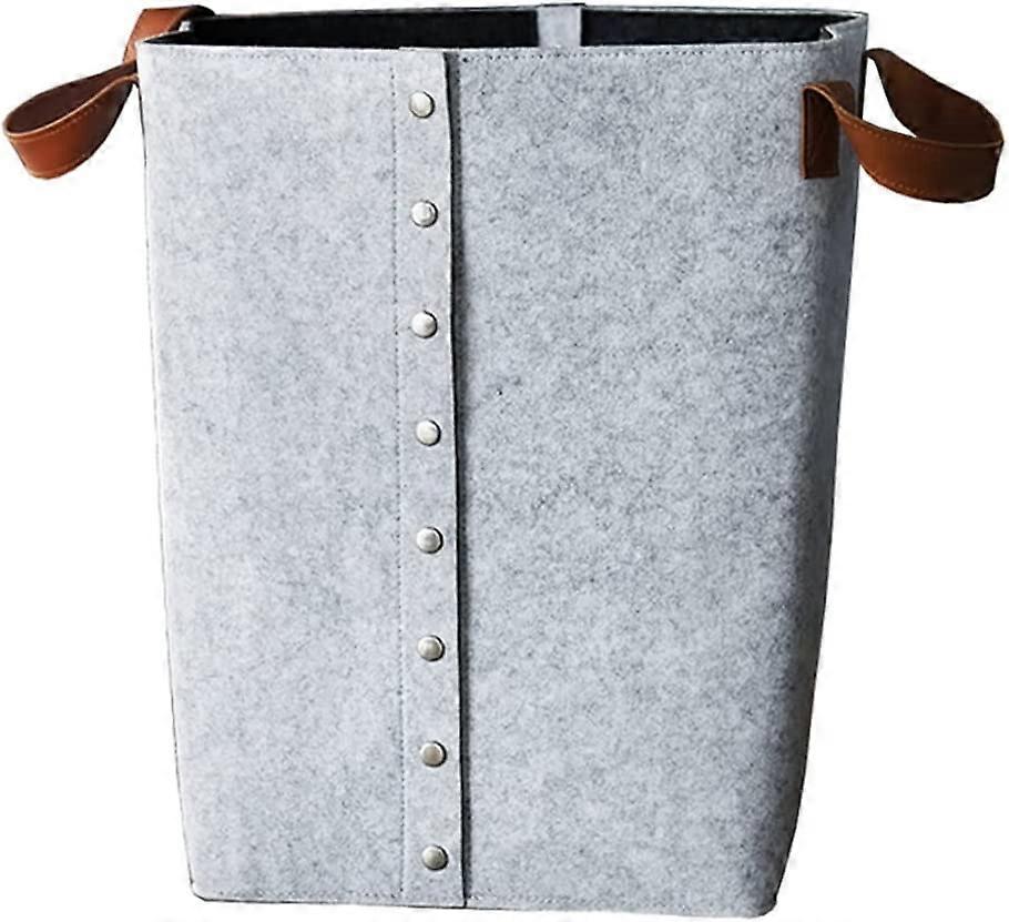 Felt Storage Basket with Open Buttons