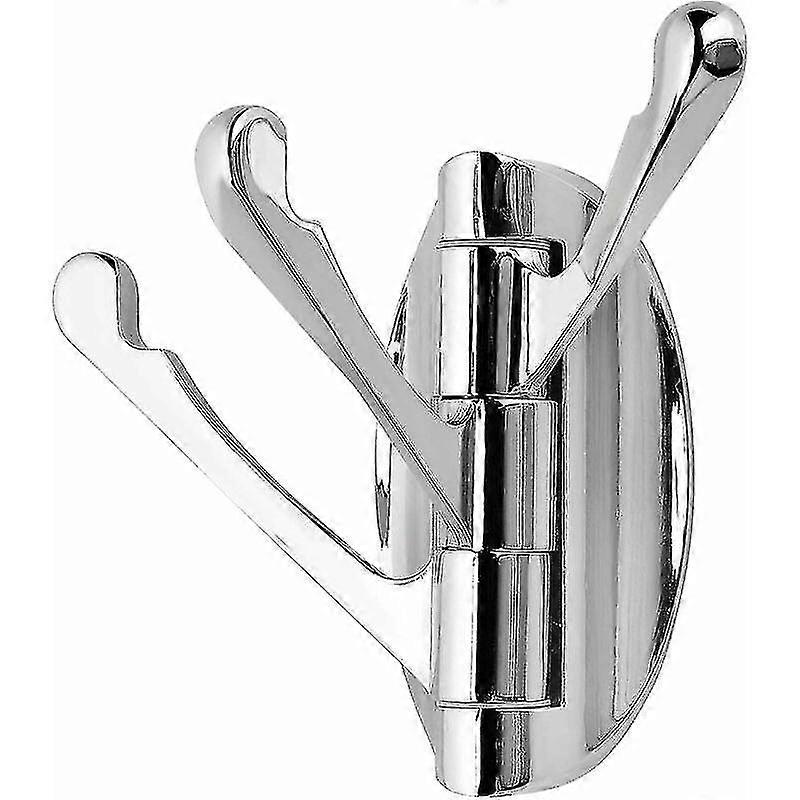 מתלה מעילים מסתובב נירוסטה רכוב על הקיר עם 3 זרועות מתקפלות, קולב תלוי / וו יתד / מתלה מגבות מסתובב 180 למעיל מוסך מטבח אמבטיה H