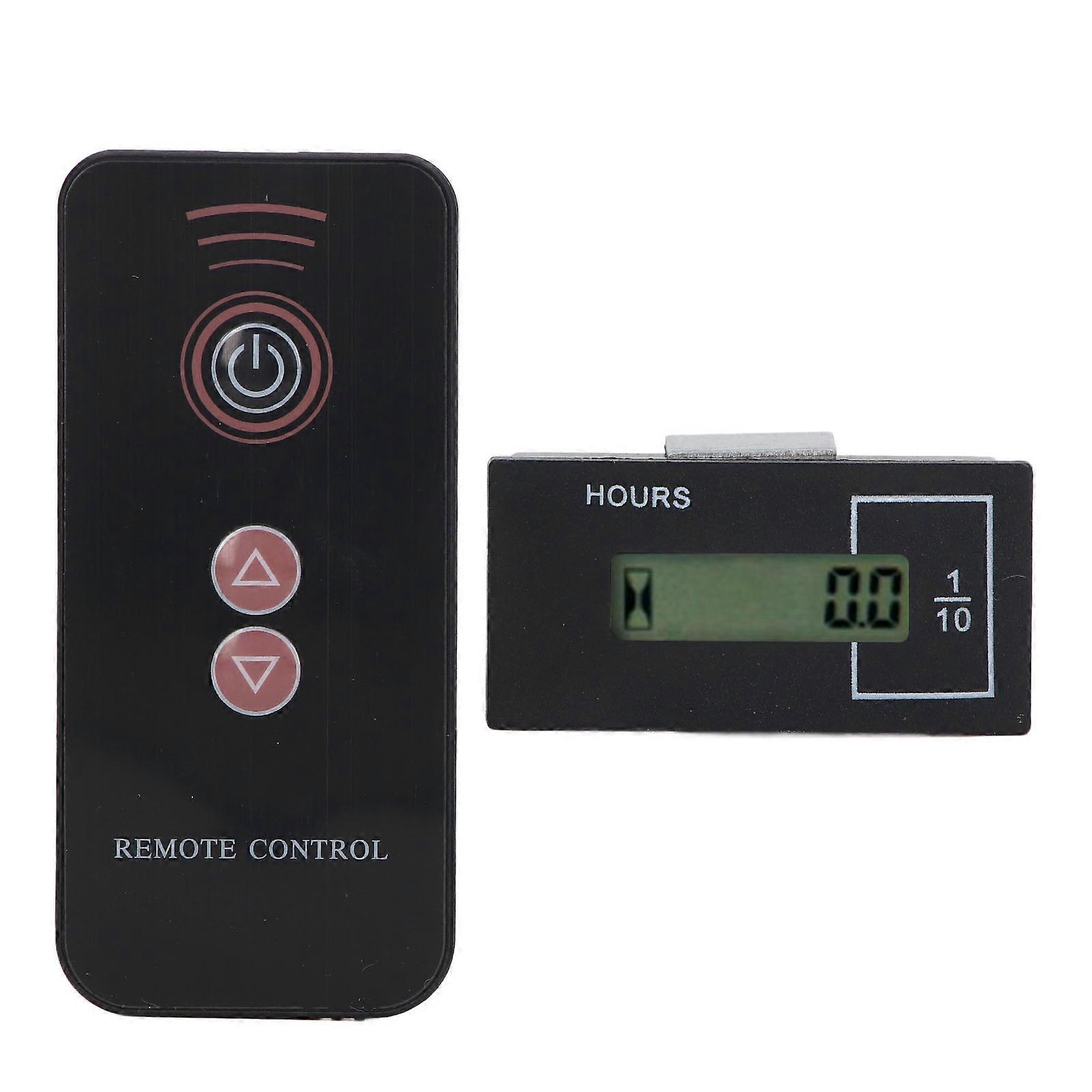 Contaore per escavatore con display LCD, chip integrato universale, timer remoto industriale elettronico multiuso DC12?36V quadrato