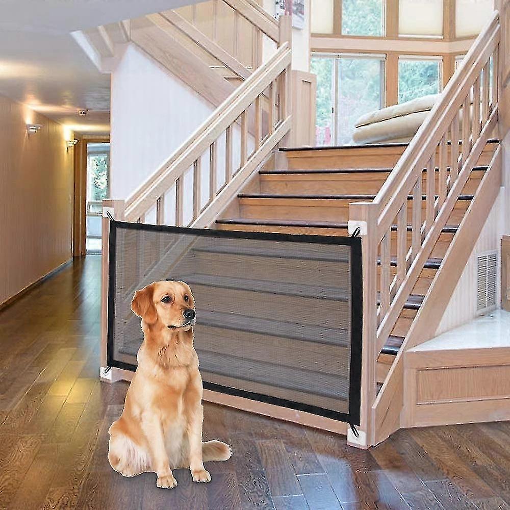 Intrekbare Mesh Magic Dog / cat Gate Fence Draagbare Folding Magic Pet Gate voor binnen