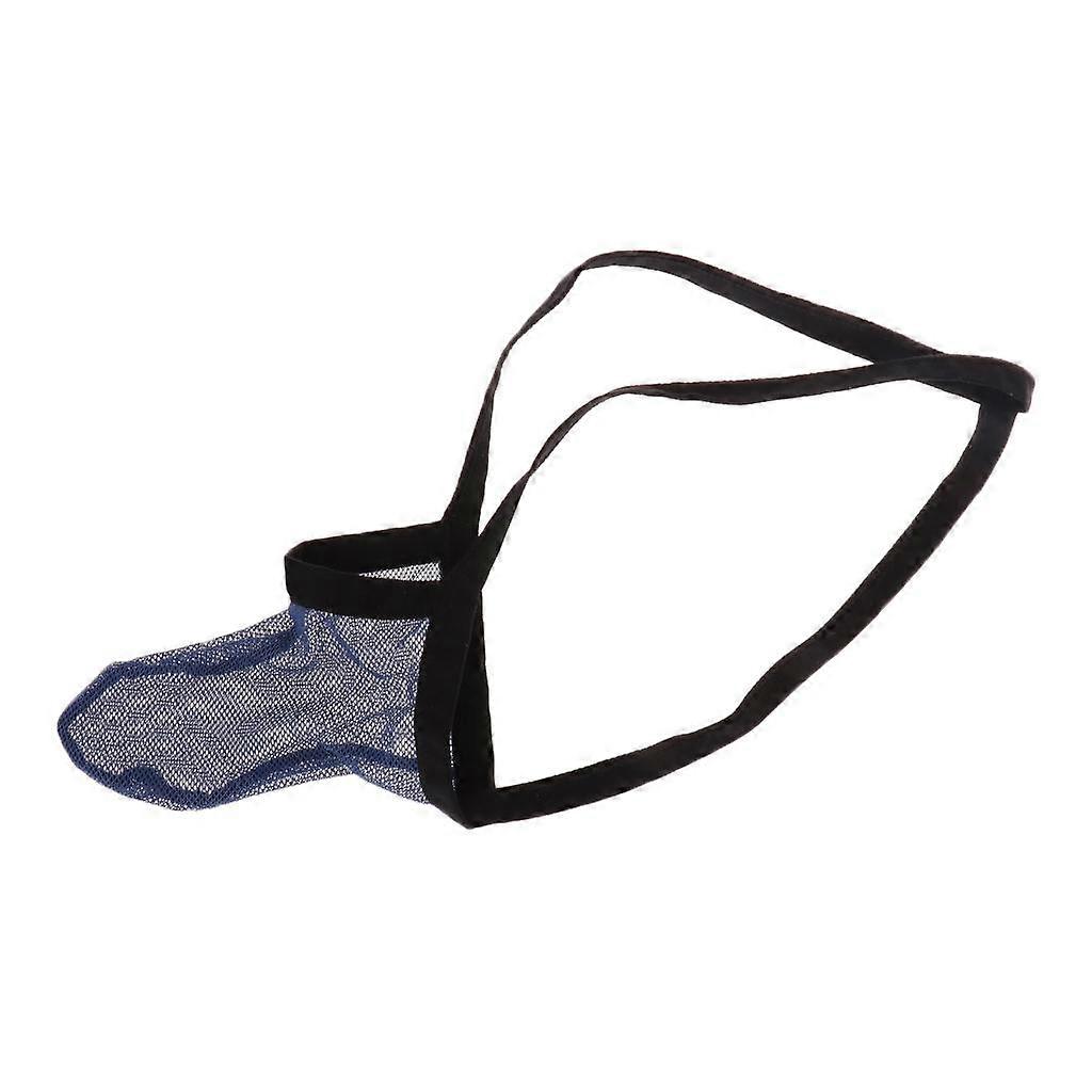 Miehet Sexy Low Rise Mesh U Kupera Pussi Stringit Alusvaatteet T-housut L Royal Blue