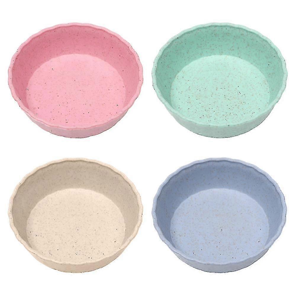 Random Color Round Wheat Straw Seasoning Dish / Multi-purpose Butter Vinegar Soy
