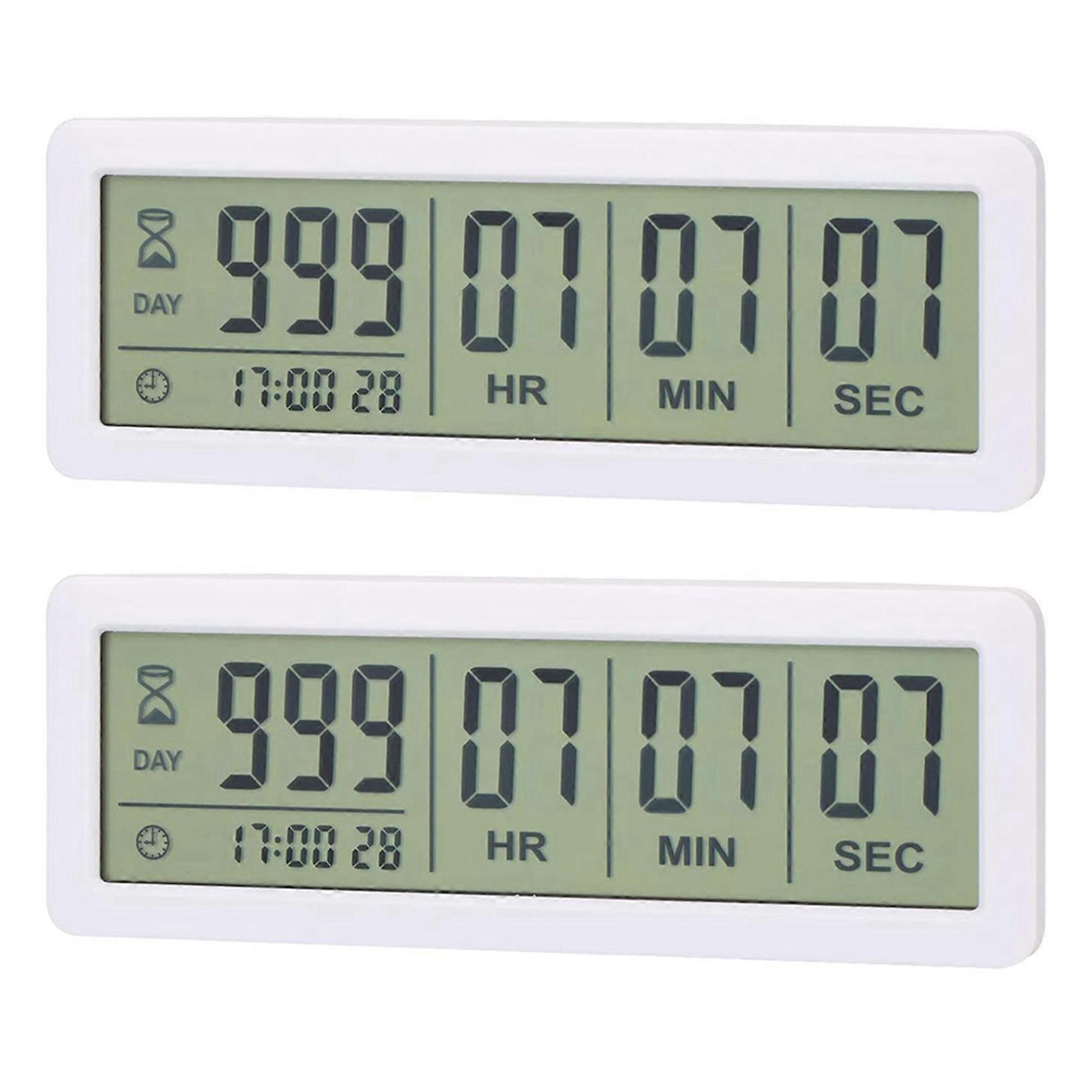 2X Big Digital Countdown Days Timer Clock - 999 Days Count Down Clock Timer for Graduation Lab Kitc