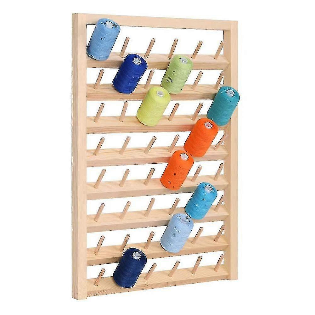 Thread Stand Rack 48 Spool Foldable Wood Hold Organizer Wall Mount Cone Embroidery Machine Sewing