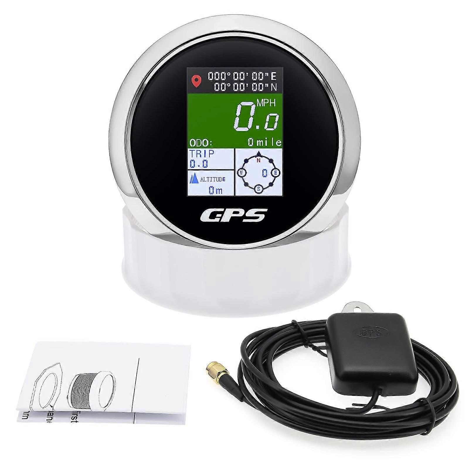 85mm TFT Screen Speed Gauge Digital GPS Speedometer with Antenna Mph Knot Km/h COD COG TRIP For Motorcycle Marine Boat Car 9-32V