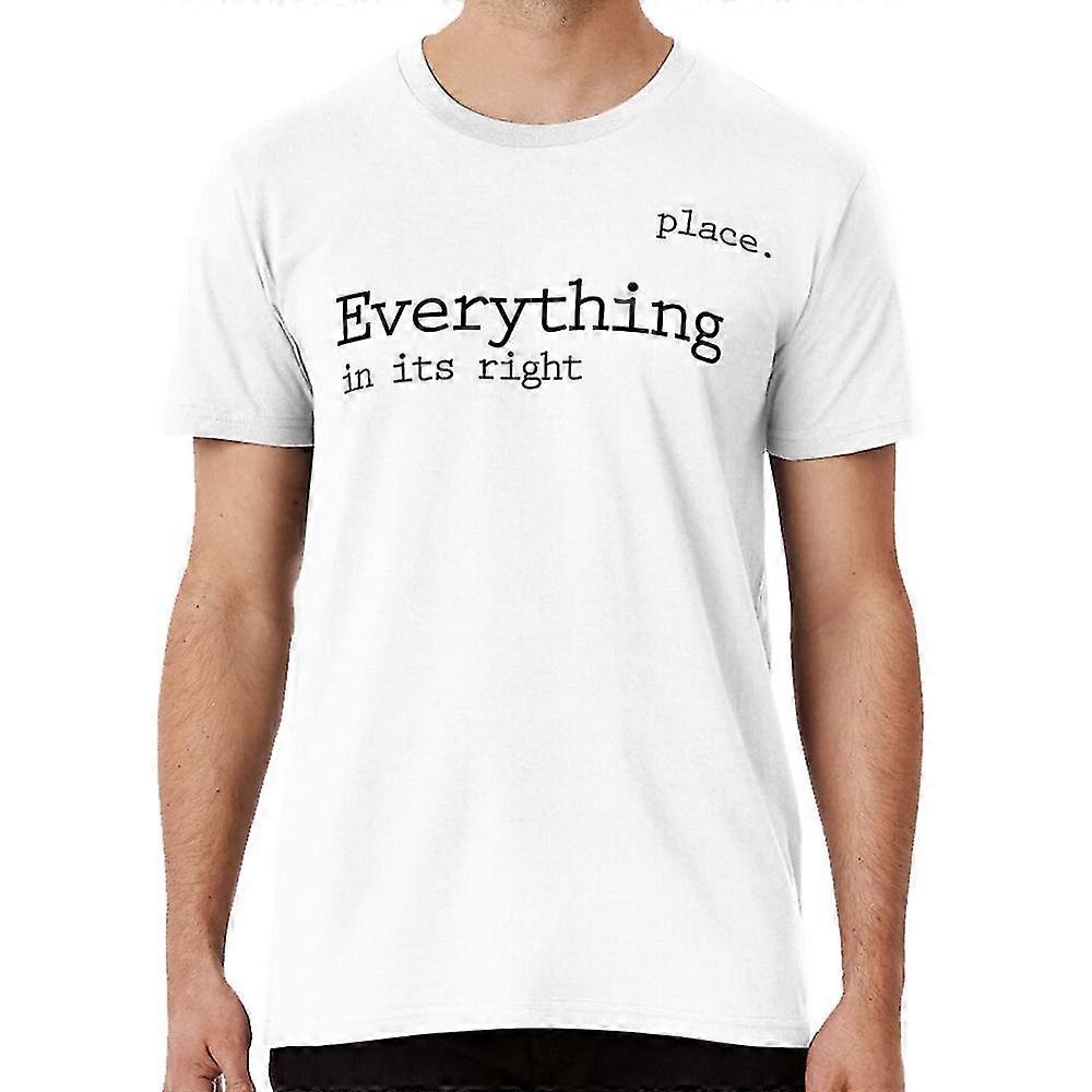 Everything in its right place (black) Crew Neck T-Shirt