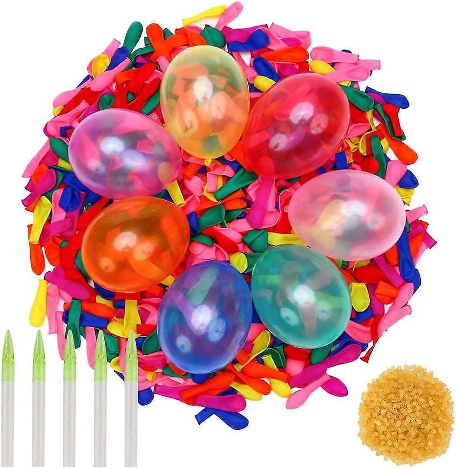 Water Balloons Refill Kits 1000 Pack Colorful Latex Bombs Water Fight Games Sports Splash Summer Fun for Kids and AdultsA