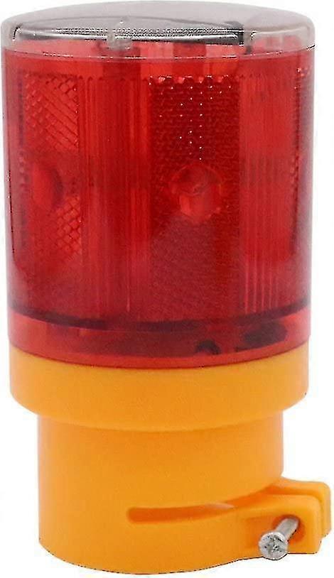 Led Solar Strobe Warning Light Flashing Construction Safety Road Barricade Traffic Automatic Vehicle Signal Beacon Lamp Waterproof Automatically Turn