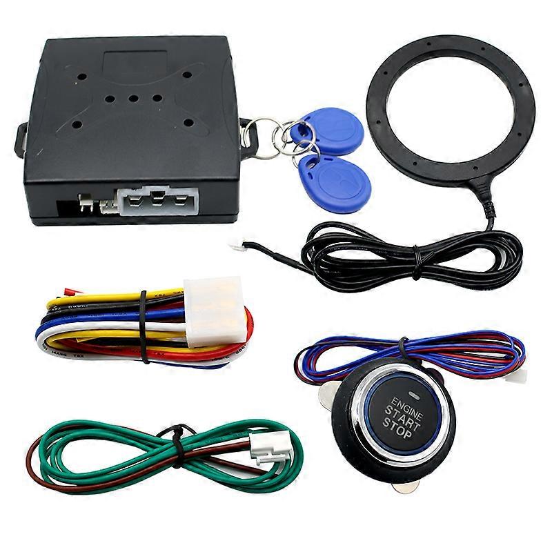 Car Universal Lock One Key Start RFID System 12V Automatic Lgnition Keyless Entry Start Stop Lmmobilizer Anti-theft System