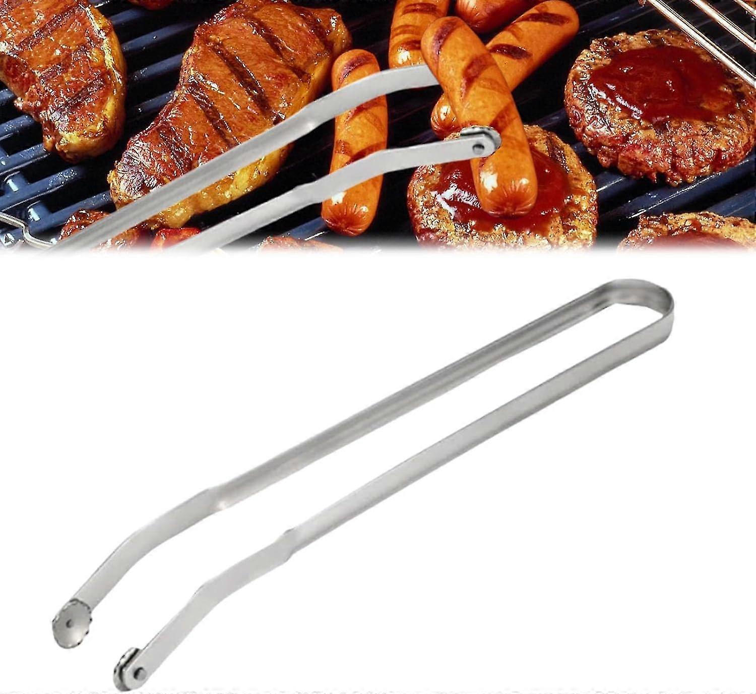NOGIS BBQ Sausage Turning Tongs Stainless Steel Kitchen Cooking Tongs Long Handle BBQ Grill Hot Dog Flipping Bacon Steak Meat Vegetables NOGIS BBQ Sausage Turning Tongs Stainless Steel Kitchen Cooking Tongs Long Handle BBQ Grill Hot Dog Flipping Bacon Steak Meat Vegetables