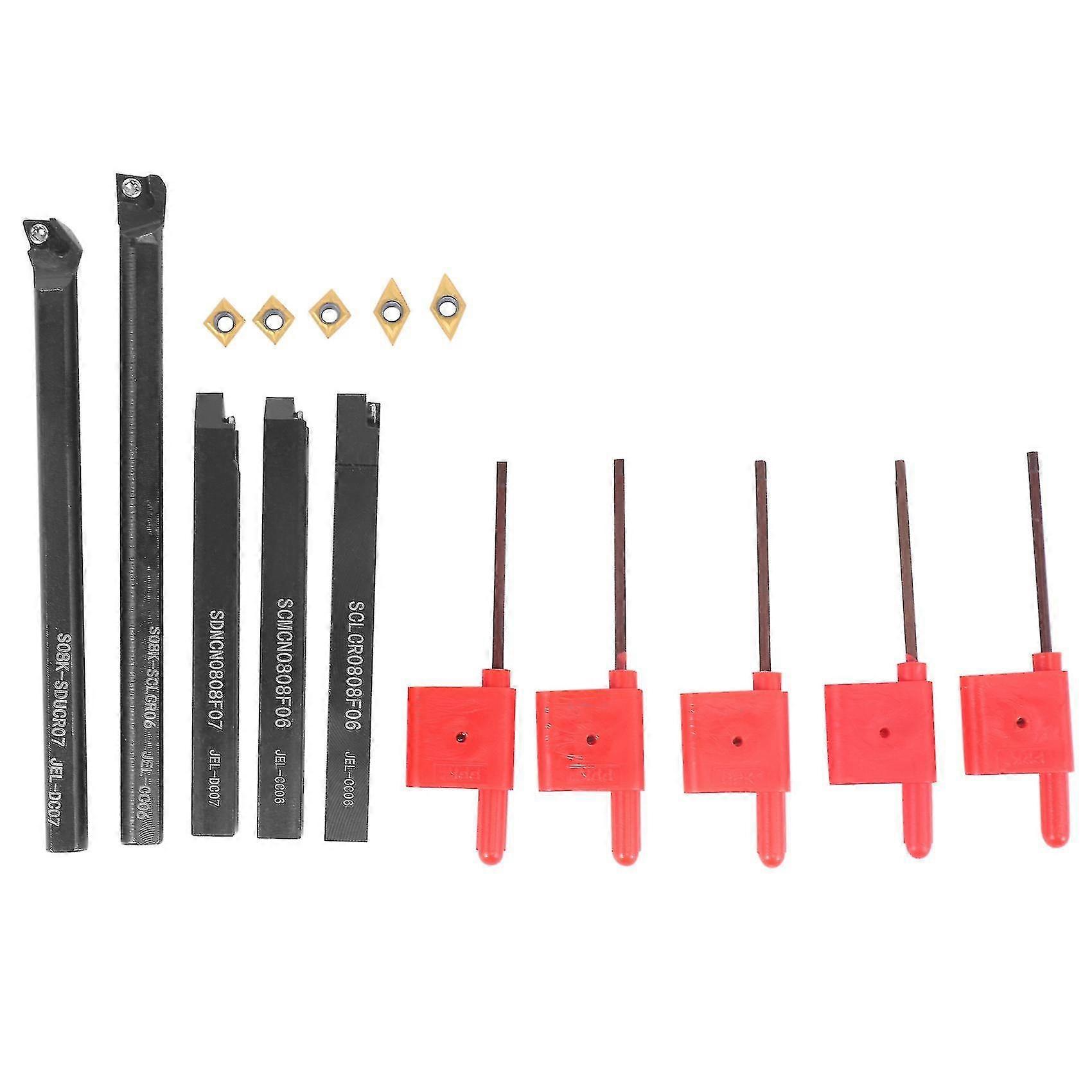 8mm Indexable Lathe Turning Tool Holder With Ccmt060204 Dcmt070204 Carbide Inserts For Machine