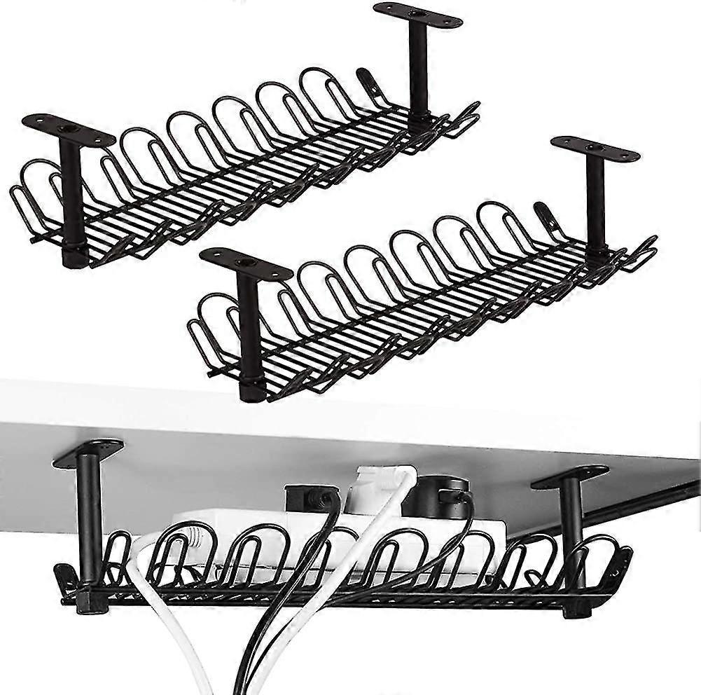 2-pack Heavy Metal Cable Organizer Storage Trays