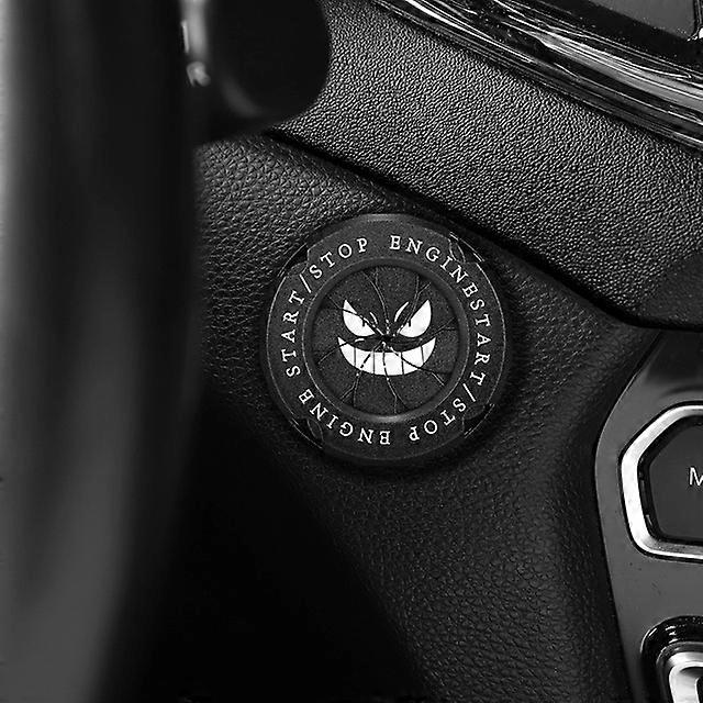 Onekey Start Stop Button Cover Skeleton/Pirate/Demon Smiley/Bat Intérieur De Voiture Décor TStart Switch Protector Moto Start Ring