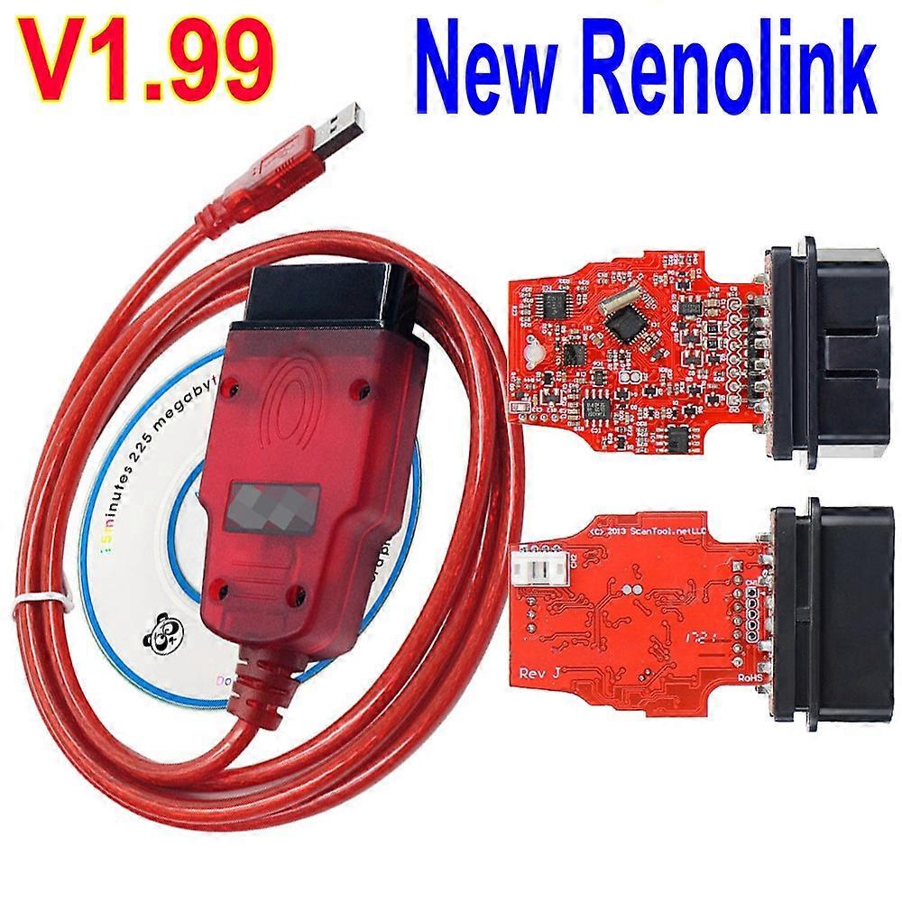 2023 New V1.99 Renolink OBD2 Diagnostic Interface For Re-nault/D-acia Vehicles ECU Programmer Airbag/Key Coding Multi-Function