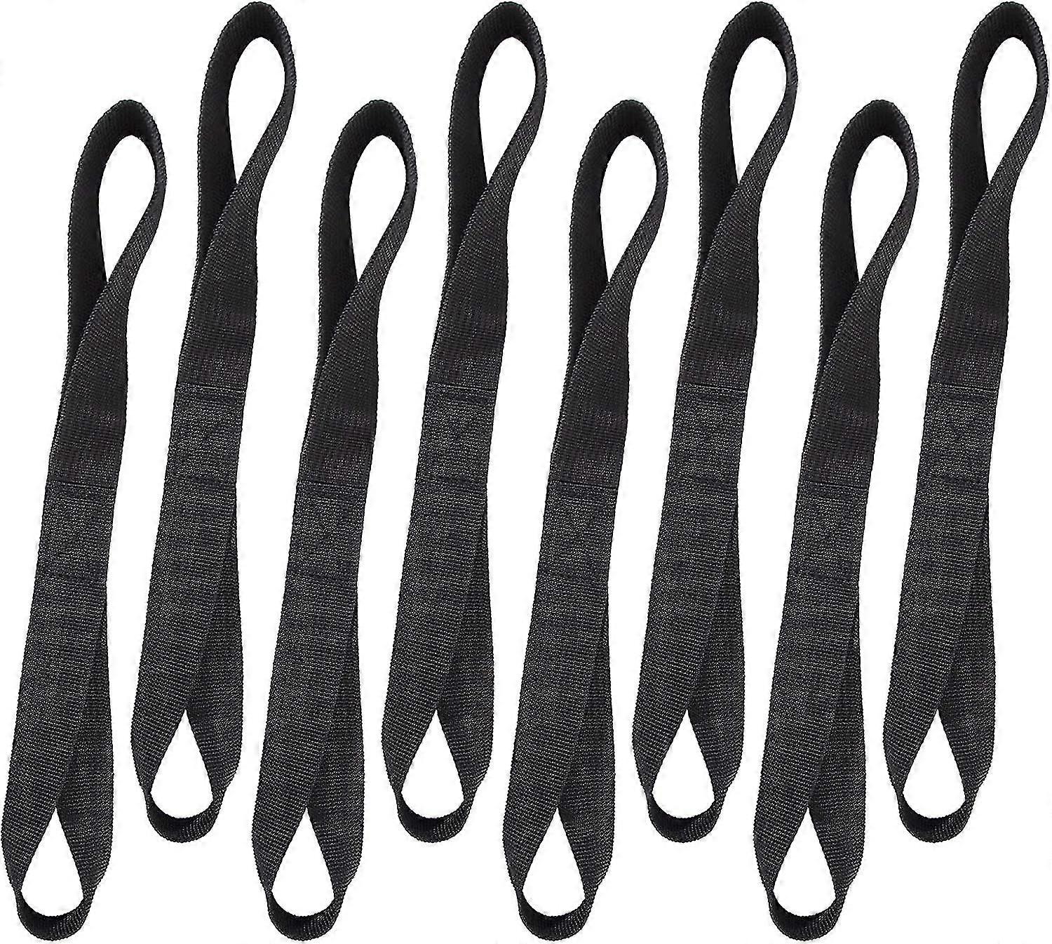 Soft Loop Tie Down Straps Securing Loop Straps Tie Down Cargo Straps Lashing Belt For Securing Motorcycle (8pcs, Black)