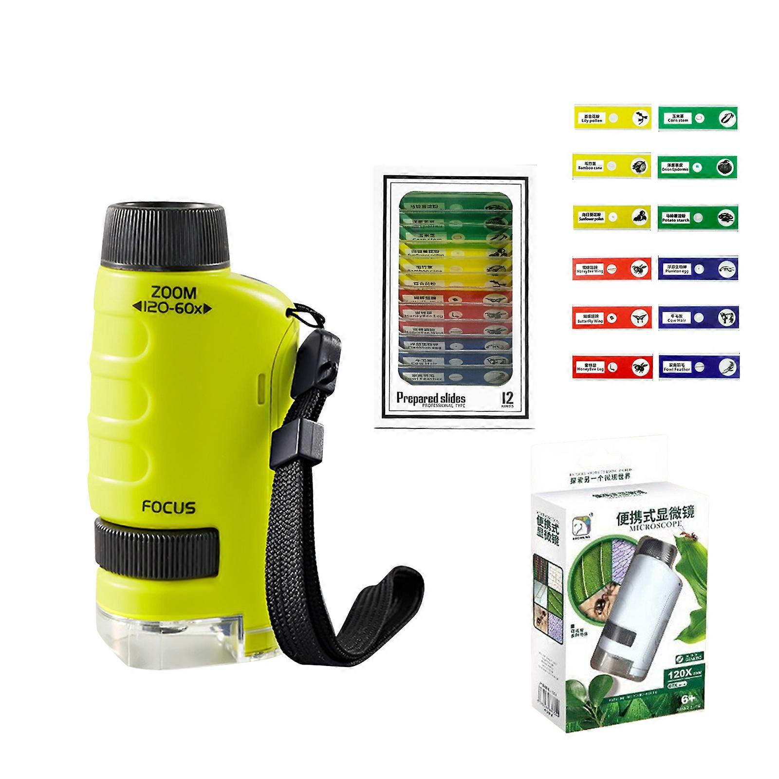 Minilabsters Miniscoop Kinderen, Minilabsters Draagbare Zakmicroscoop 60x-120x,100% Nieuw