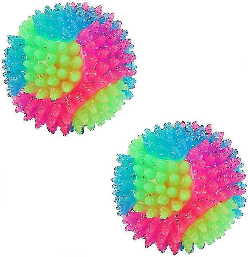 2pcs Dog Ball Flash Glowing Dog Ball Color-changing Bounce Dog Flash Play Ball Jumping Dog Ball Interacti