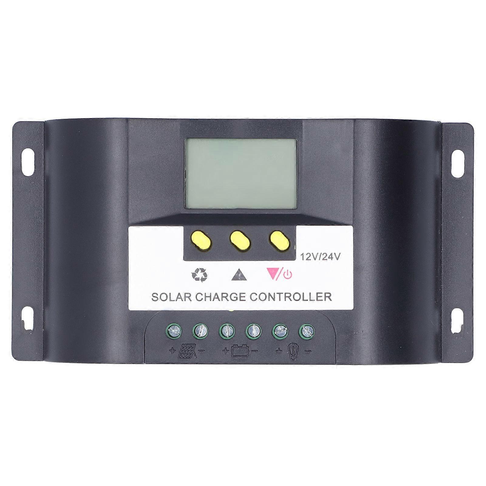 Intelligent Solar Charge Controller with Adjustable Timer Control Modes LCD Display Solar Controller for DC Loads20A