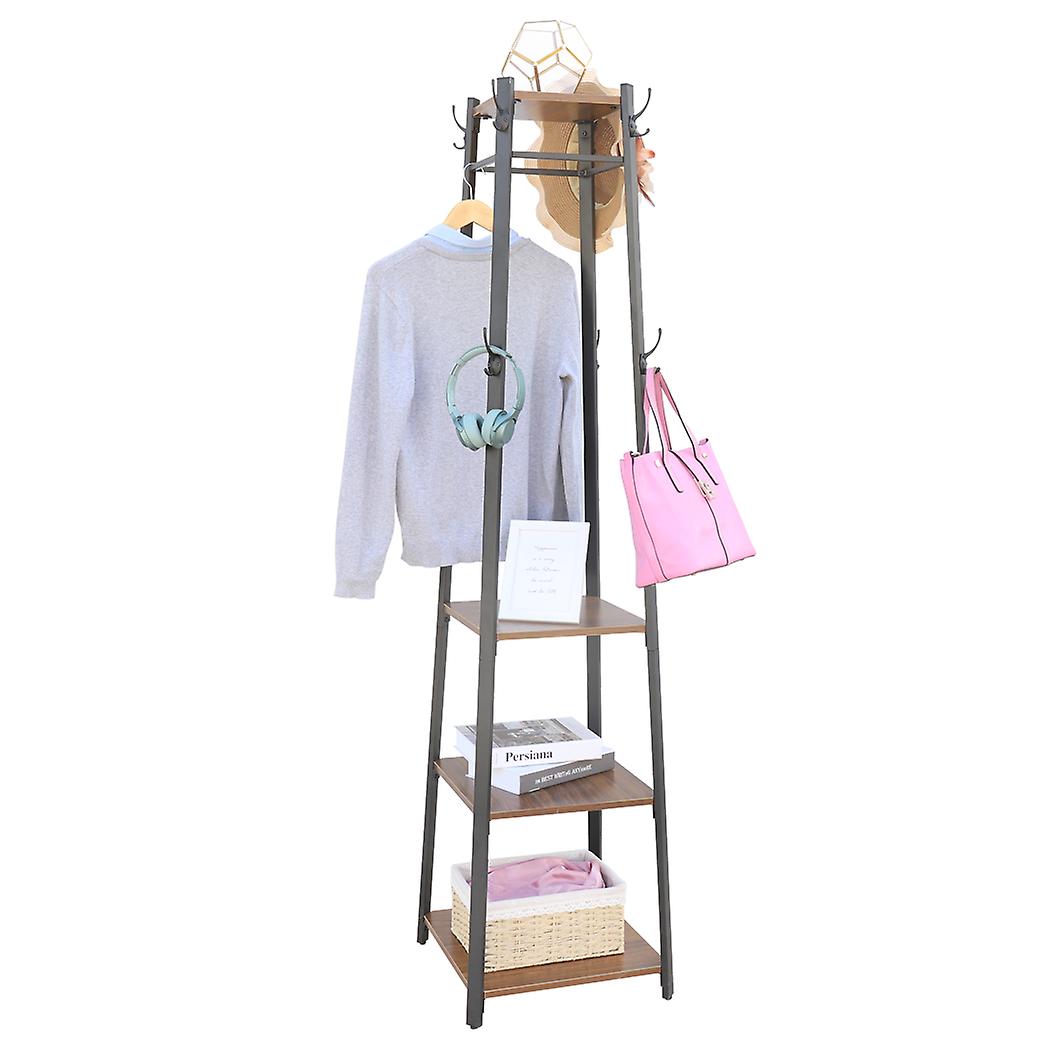 Industrial Iron Coat Rack Stand