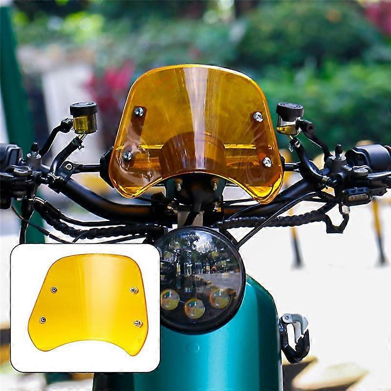1Set Motorcycle Windshield 5-7 Inch Headlight Wind Deflector Windscreen Universal for