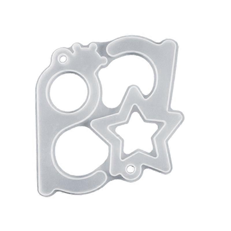 Conventional Shape Door Openers Resin Mold Keychains Silicone Moulds DIY