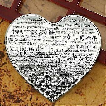BAOK Herz-Münze Mit Rose – Liebes-Gedenkmünze, Valentinstagsgeschenk, Kunst-Sammelmünze