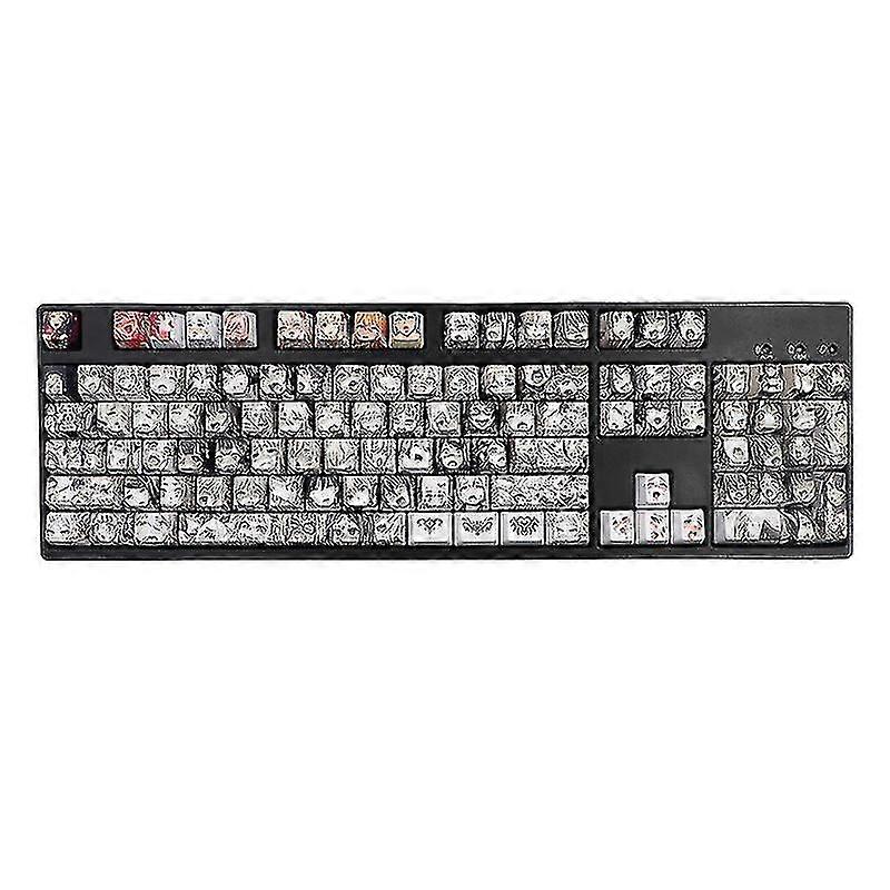 Pbt 108 Key Ahegao Keycap Dye Sublimation Profile Anime Keyboard Keycap