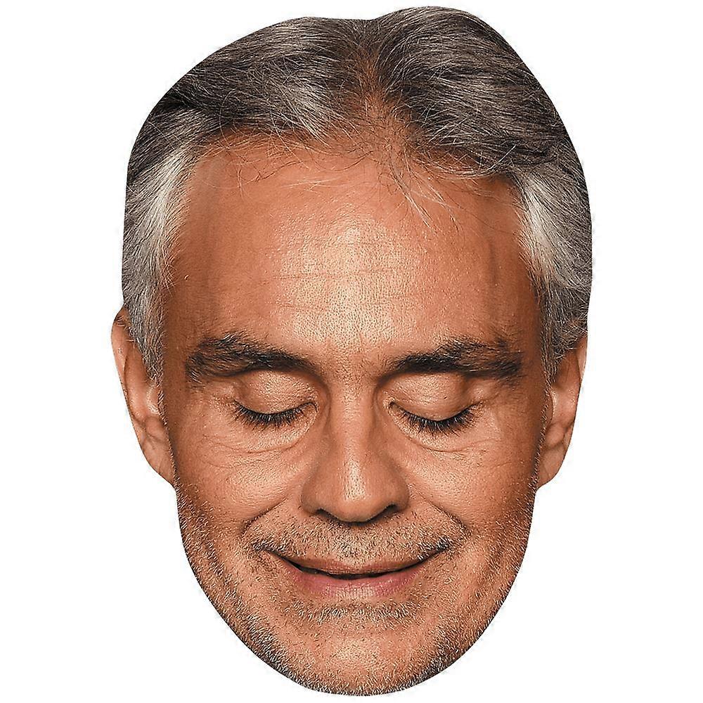 Andrea Bocelli (Stubble) Celebrity Mask, Flat Card Face