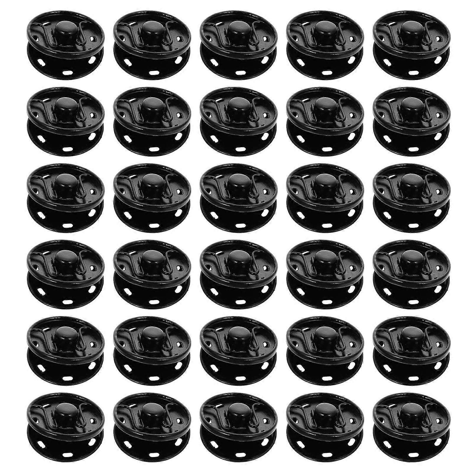 50pcs Sew-on Snap Buttons Metal Snap Fasteners Clothes Press Studs Buttons