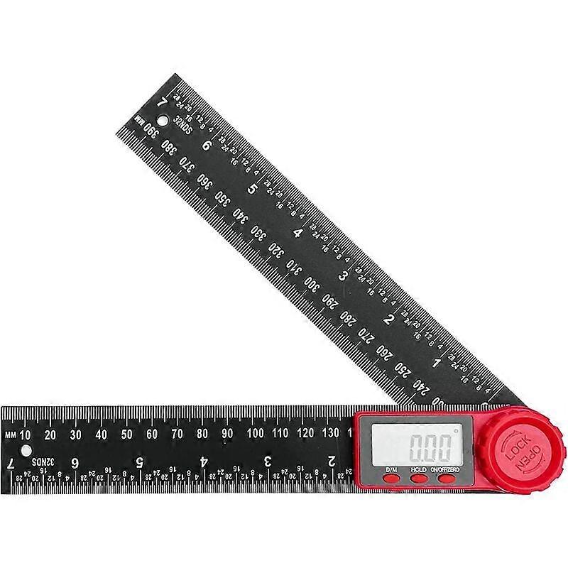 360 Degree Dual Scale Digital Angle Protractor, 200mm Angle Ruler with LCD Display and Lock Function, Protractor for Engineering, Woodworking, Constru