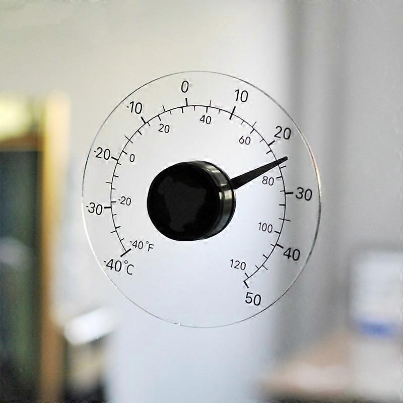 Waterproof Thermometer Self Adhesive Doors & Window Transparent Without Battery Paste Temperature Gauge