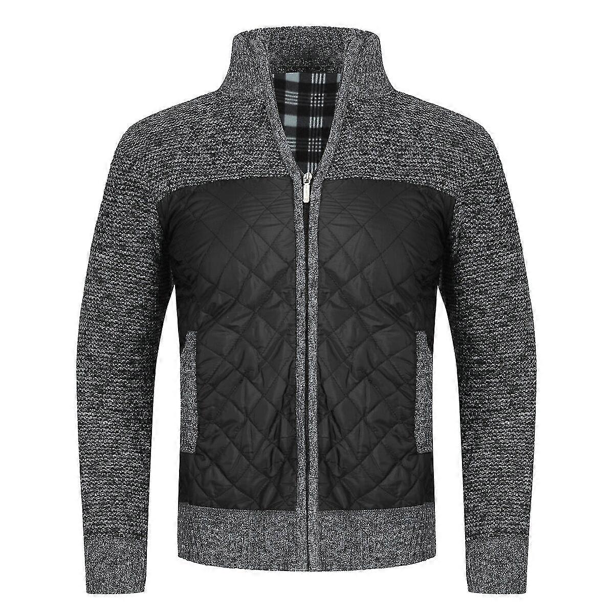 Herren Stehkragenpullover Pullover Slim Fit Strickjacke