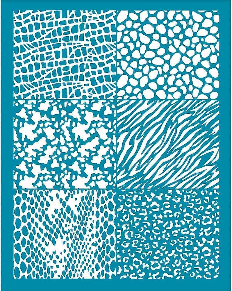 4x5 Inch Clay Stencils Leopard Pattern Silk Screen for Polymer Clay Animal Leopard Silk Screen Stencils Mesh Transfer Stencils Animal Theme Mesh Stenc