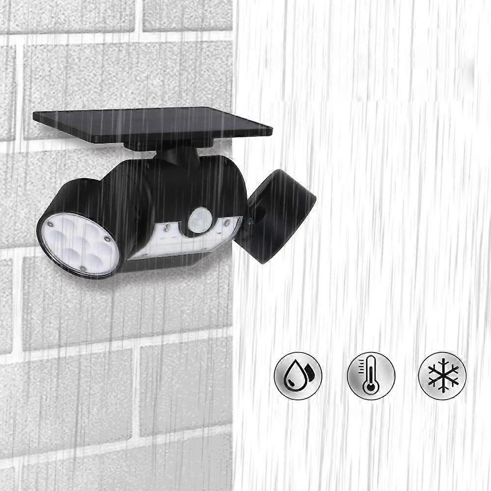 Solar Power 30 Led Rotatable Dual Head Pir Motion Sensor Wall Light Waterproof O