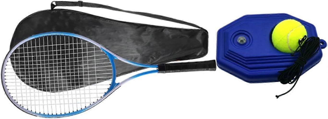 Tennis Training Rebound Ball with String, Tennis Racket with Carry Bag for BeginnersAdults Blue