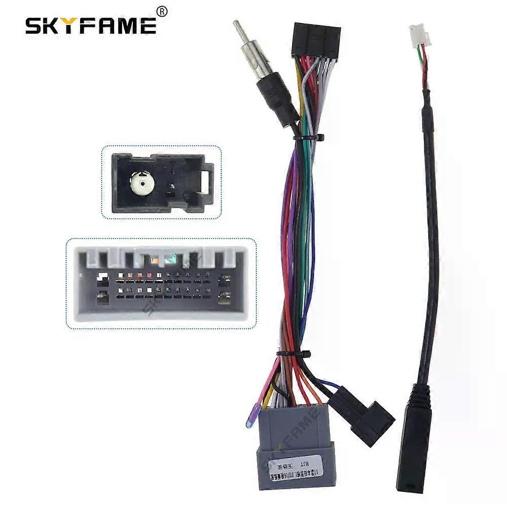 ホンダシビッククライダーフィットジャズBRVアメイズ用16ピンカーステレオワイヤーハーネスアダプター電源ケーブルに適用