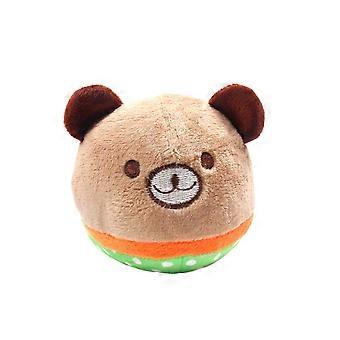Cartoon Plush Toy Squeaky Cute Vibrant Colors Soft Skin Friendly Stuffed Animal Toy for Newborns Bedroom Crib Little Bear