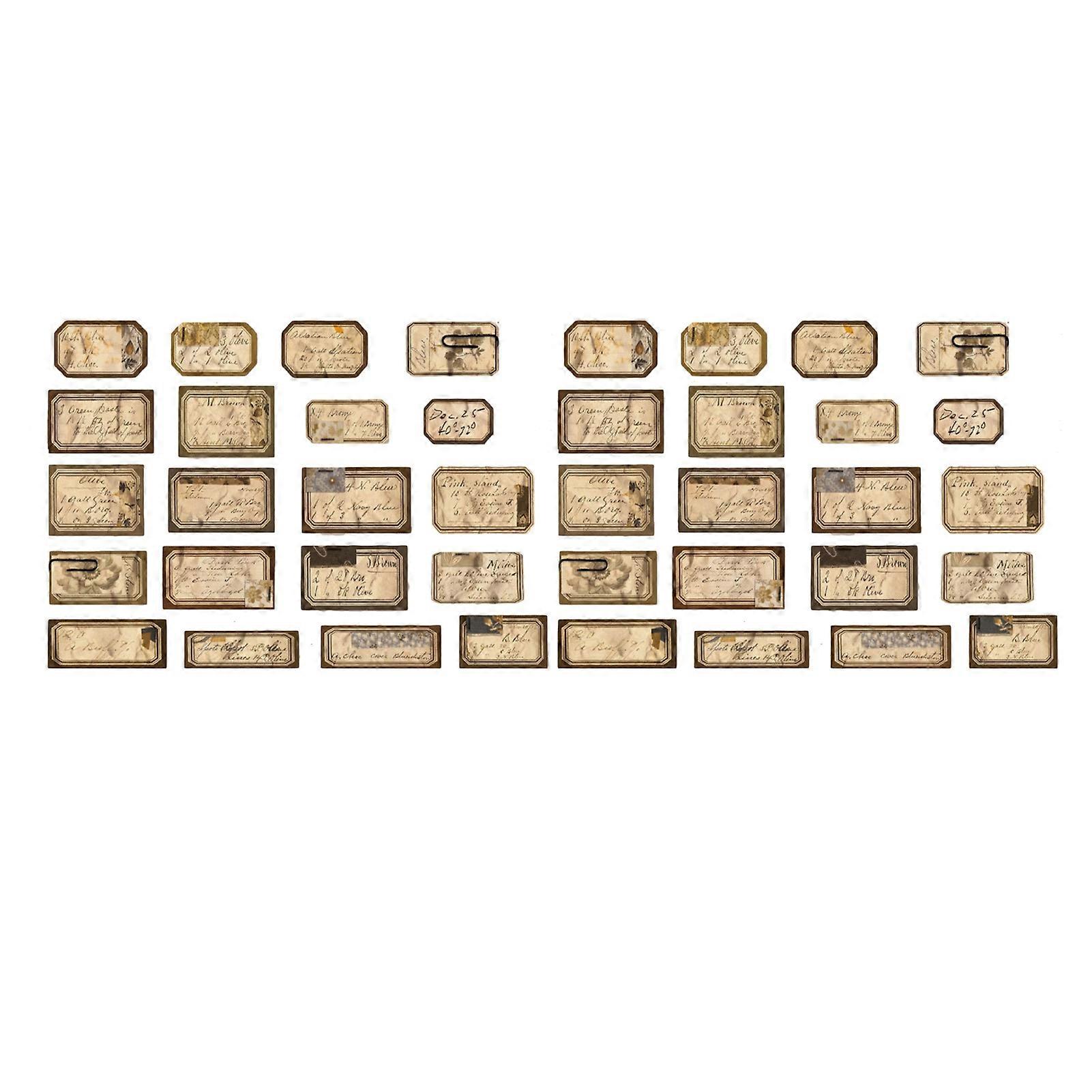 40 Pieces Vintage Sticker Retro Scrapbook Aesthetic Sticker for Handbook Notebook Diary