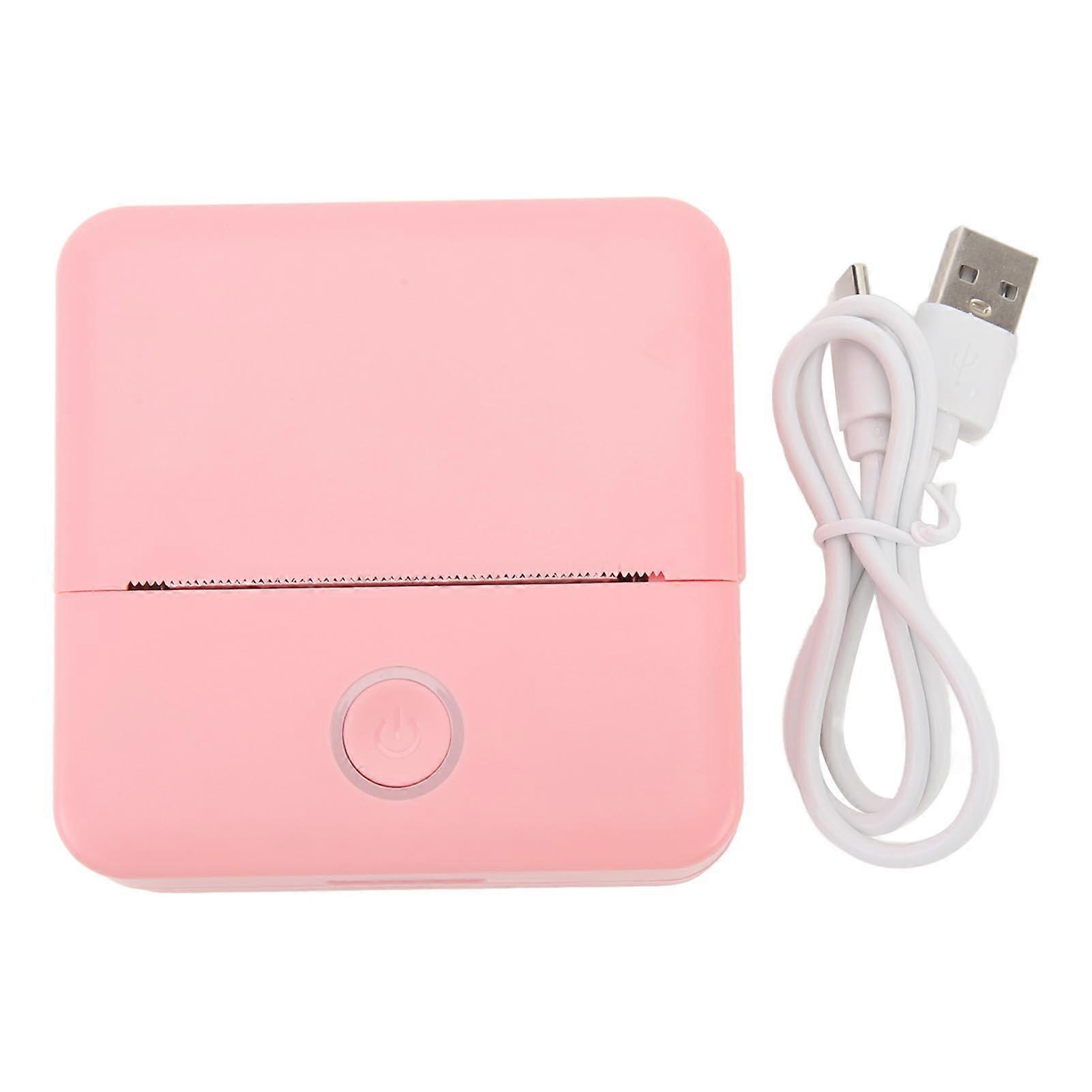Mini Portable Thermal Printer Inkless Pocket Printer with APP for Pictures Retro Style Photos Receipts Notes Lists Label Memo QR Codes X33 Pink