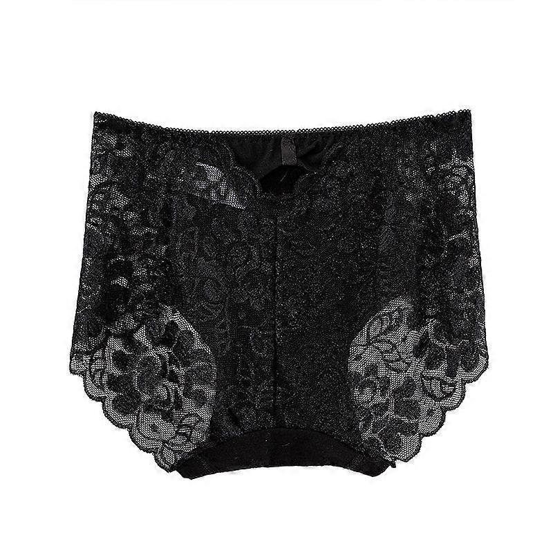 Women's Seamless Lace Panties - Plus Size, Breathable, Mid-Rise