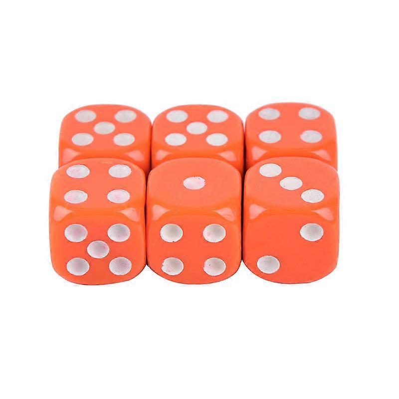 6Pcs Round Corner Funny Acrylic Dices Night Party Club Dice 6 Sides Dices Board Games 16mm