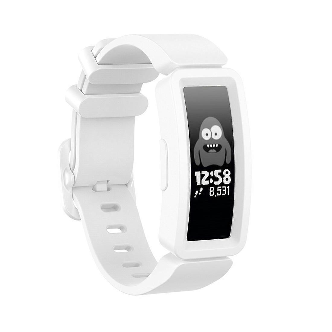 For Fitbit Inspire HR / Ace 2 Silicone Smart Watch Watch Band(White)