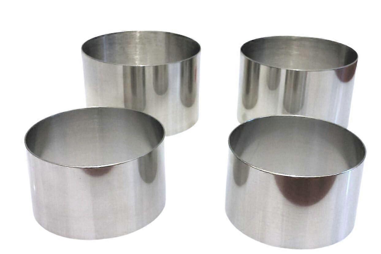 Kitchen Supply Plating Forms Stainless Steel Ring Mold Set (3.14" and2.36'') 2 Count