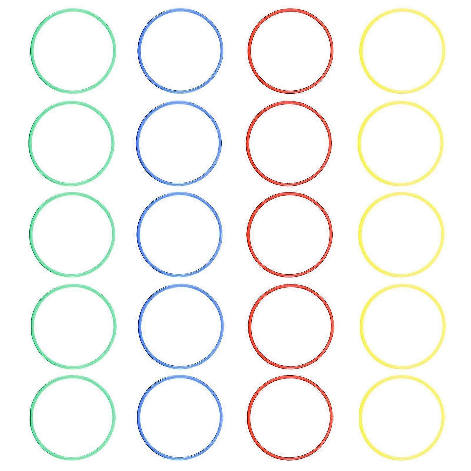 20pcs Plastic Circles Tossing Game Rings Outdoor Throwing Game Accessory