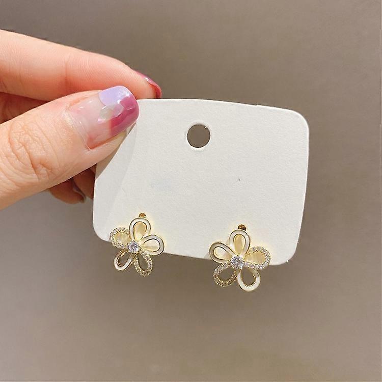Shell Double Layer Earrings with Diamond Earrings, Color: EH1357