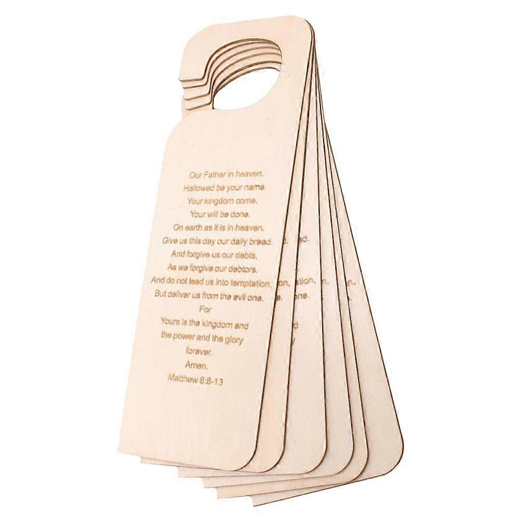 Pack 6 Pieces Hangers For Door Knobs Blank Signs DIY For Home Study Room